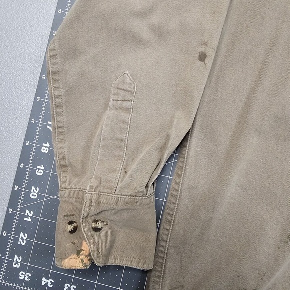 Remington Work Shirt Large Heavy Twill Grunge Biker Mechanic Utility Outdoor - Picture 14 of 14